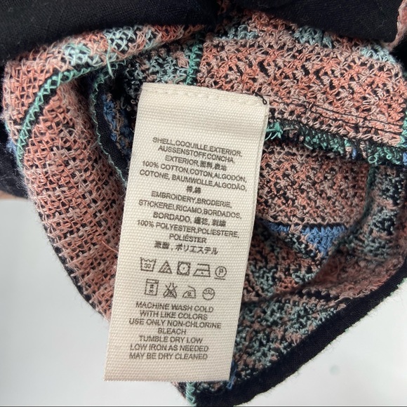 Free People Peasant Dress Embroidered Tie Waist Backless Off Shoulder Large - Picture 9 of 10